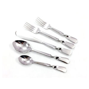 Juego de Cubiertos de Metal pulido de acero inoxidable con precio al por mayor de diseño moderno de calidad superior para uso en eventos de banquetes de hotel - Product Image 6