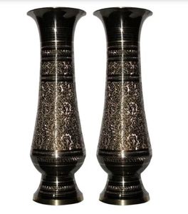Paire de vases à fleurs dorées en laiton de tailles personnalisées, statue dorée en laiton, décoration de la maison en laiton - Product Image 6