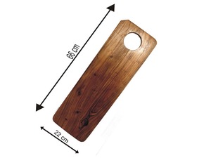 Planche à découper en bois d'acacia massif avec poignée Accessoires de cuisine pour fruits et pizzas Bloc à découper pour le service des aliments - Product Image 4