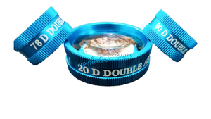 Lente asférica doble azul personalizable SS en caja de plástico 20D 90D y 78D Soporte de fabricación Suministros de laboratorio OEM - Product Image 4