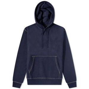 Dikson Sports Online Precio al por mayor Hombres Sudadera con capucha de lana de algodón con costuras en contraste Ropa de calle Sudadera con capucha en blanco con estampado de hojaldre - Product Image 4