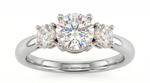 Anillo de Diamantes para Mujer, Corte Brillante Redondo, Joyería Clásica de Compromiso, Diamantes Cultivados en Laboratorio - Product Image 2