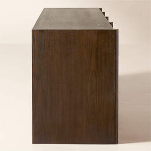 Macron, armario de bar moderno de madera maciza, acabado de Roble Marrón Oscuro, puertas de cierre suave, muebles versátiles para dormitorio, sala de estar, entrada - Product Image 4