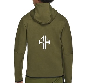 เสื้อฮู้ดแบบสวมหัวของผู้ชายสีพื้นผ้าคอตตอน100% สกรีนลายผ้าไหมวัสดุผ้าคอตตอนคุณภาพสูงออกแบบโลโก้ได้ตามต้องการ - Product Image 4