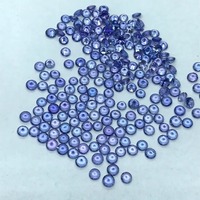 Tanzanite naturelle de qualité supérieure 5x5mm, bleu brillant, taille brillante, pierre précieuse en vrac pour la fabrication de bijoux, certifiée par un tiers