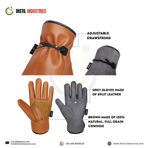 Guantes de Trabajo de Alta Resistencia para Construcción, de Piel de Oveja de Primera Calidad, con Muñequera Elástica, Antideslizantes y Resistentes a Impactos - Product Image 5