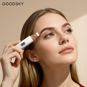 GOODSKY Rasoir Électrique Rechargeable 2-en-1 et Tondeuse à Sourcils pour <span class=keywords><strong>Femme</strong></span> – Portable, Sans Fil, pour le Corps et les Lèvres - Product Image 2