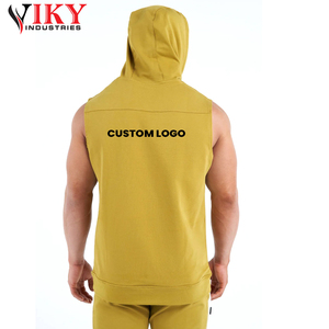 Sudadera con capucha para hombre, disponible en diferentes colores, cómoda, sin mangas, lisa, de VIKY INDUSTRIES. - Product Image 3