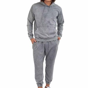 Personnalisé Hommes Survêtement Écusson Broderie Couleur Acide Lavé Pantalon De Survêtement Jogger Fit OEM Baggy Fit Terry Hommes Fitness À Capuche Suit - Product Image 4