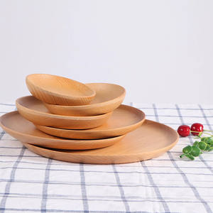 Sustainable <b>food</b> presenting <b>wooden</b> dishes eco dishware <b>sets</b> natural crafted wood plates to serve dinners - Product Image 6
