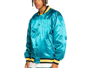 Chaqueta Bomber Deportiva Unisex de Alta Calidad en Poliéster/Seda con Letras Universitarias en la Parte Delantera para Hombre - Product Image 4