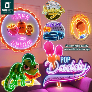 ป้ายไฟนีออนรูปไอศกรีม ป้ายนีออนไอศกรีม ป้ายไฟ 3 มิติ ให้เอฟเฟกต์แสงสว่างสำหรับร้านค้าและร้านขนม - Product Image 2