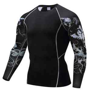 Chemises de sport pour hommes, manches longues, compression, séchage rapide, imprimées, personnalisables, antibactériennes, respirantes, écologiques - Product Image 5