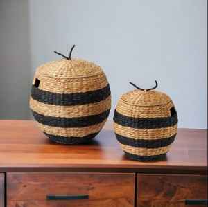 Premium Quality Animal Face Seagrass Water Hyacinth Decorative Rattan Wicker <b>Basket</b> Kids <b>Toys</b> <b>Storage</b> <b>Basket</b> Home Decor - Product Image 4