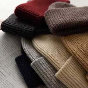 Unique Quality 2026 Custom Cuff Ribbed Blank Merino wool winter Knitted Beanie Hat Custom warm For Unisex Cap - Product Image 5