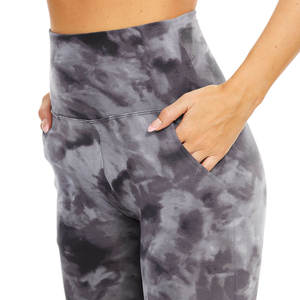Capri Women's Yoga <b>Leggings</b> High Waist Elastic Solid Knee-Length Pants Custom <b>Pocket</b> Manufacture's Customizable Yoga <b>Legging</b> - Product Image 4