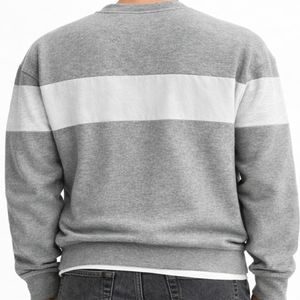 Premium Unisex Full Sleeve Length Crew Neck <b>Sweatshirt</b> with <b>white</b> stripe High Quality Pullover Custom Logo <b>Sweatshirts</b> - Product Image 2