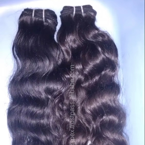 TEJIDO DE CABELLO LISO Y SUAVE, CABELLO HUMANO INDIO VIRGEN REMY, CABELLO ALINEADO CON CUTICULA NATURAL SIN TRATAR - Product Image 1