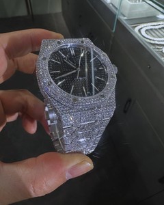 Reloj Mecánico Automático de Lujo para Hombre con Diamantes VVS, Movimiento Miyota, Correa de Acero Inoxidable, Cristal de Vidrio, Analógico, 41 mm, con Fecha - Product Image 2