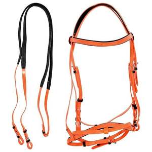 Bridon de course en PVC coloré et durable, équipement équestre, produits équestres de luxe, bridon de cheval de style western avec mors en métal - Product Image 2