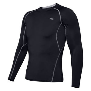Nouvelle chemise de compression personnalisée pour hommes, chemises d'entraînement à manches longues en nylon et spandex pour hommes, chemise de compression de fitness de haute qualité - Product Image 5