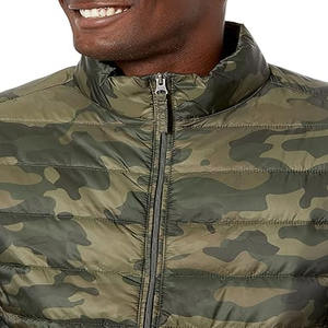 Chaqueta de invierno estilo burbuja con cuello para hombre, ropa informal de poliéster 100% con logotipo frontal, venta en línea hecha por Dress Sports - Product Image 3