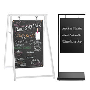 <span class=keywords><strong>Tableau</strong></span> noir pour l'extérieur <span class=keywords><strong>Tableau</strong></span> à menus pliable Panneau en bois à cadre en A Panneaux double face pour trottoirs <span class=keywords><strong>Tableau</strong></span> magnétique - Product Image 4