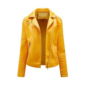 Nueva moda mujer chaqueta de cuero primavera otoño cremallera Casual Pu abrigo mujer Biker prendas de vestir exteriores ropa - Product Image 3