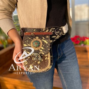 มาใหม่สไตล์โลหะขนหนังสะโพกเอวกระเป๋าเข็มขัดสไตล์โมเดิร์นเข็มขัดCrossbodyโลหะปรับสะโพกเข็มขัดUnisex - Product Image 1