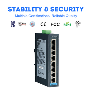 Compact 8 <strong>Port</strong> 10/100Mbps Industrial <strong>Ethernet</strong> Switch with POE Function 1G Switch Capacity for DIN Rail Automation Factory - Product Image 3