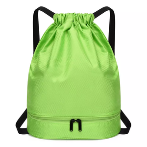 2026 Venta caliente mochila impermeable duradera bolsa con cordón de poliéster con bolsillo con cremallera - Product Image 6