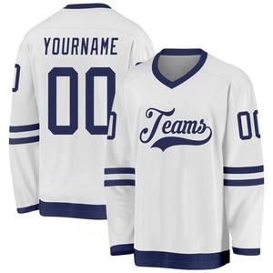 Camisetas de hockey sobre hielo auténticas personalizadas, logotipo cosido, venta al por mayor, malla transpirable de secado rápido, ropa de equipo de calidad profesional duradera, OEM - Product Image 2