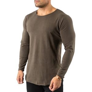 Camiseta Deportiva de Manga Larga para Hombre, Estilo Urbano, Ajustada, de Alta Calidad, OEM, Ligera, 100% Algodón - Product Image 3