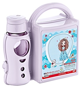 ชุดกล่องข้าวพลาสติกพกพา AFOSSA ปลอดสาร BPA เป็นมิตรกับสิ่งแวดล้อม รีไซเคิลได้ พร้อมหูหิ้ว และขวดน้ำกันรั่ว สำหรับโรงเรียน การเดินทาง และห้องครัว - Product Image 2