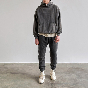 เสื้อฮู้ดปักลายกรดซักได้สำหรับผู้ชายผ้าฟลีซผ้าฝ้าย100% โอเวอร์ไซส์พิมพ์ลาย3D ตามสั่งสำหรับฤดูหนาว - Product Image 4