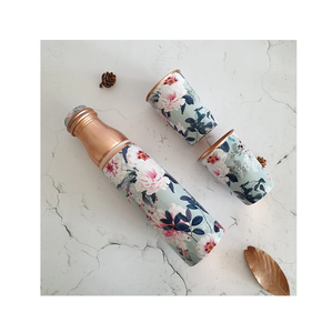 Botella de agua de cobre 100ml a prueba de fugas Fancy Black Custom Esmalte Impreso Artesanía Agua Botella de cobre - Product Image 6