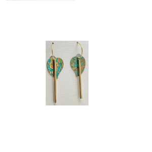 2025 Kentucky Us State <b>Brass</b> Jewelry Earrings Made of <b>Sheet</b> Rectangle Handmade <b>Brass</b> Earrings Design aesthetic sunflower earring - Product Image 2