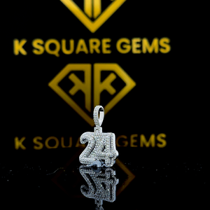 Motif géométrique Luxueux Drop shipping custom made hip hop vvs moissanite diamant glacé pendentif jewelryPlaqué 925 Sterling - Product Image 6