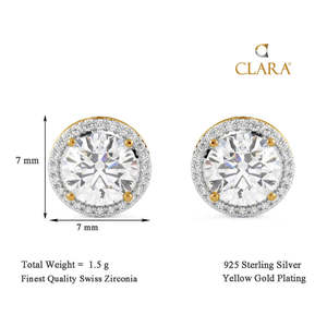 ต่างหูรูปหัวใจประดับเพชรโรสโกลด์สำหรับผู้หญิงและเด็กผู้หญิง - Product Image 3