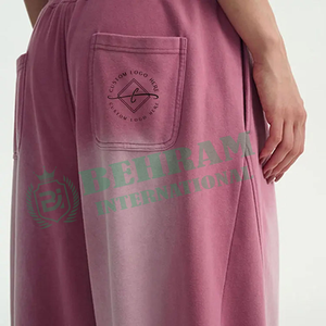 2025 Style coréen Baggy ample ajusté surdimensionné polaire droite pantalons de survêtement incurvé rayé soleil délavé Jogging hommes pantalons - Product Image 5