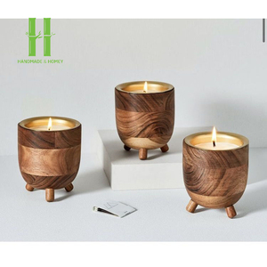 Valentine <b>Heart</b> <b>Shape</b> Dough <b>Bowl</b> Wooden Dough <b>Bowl</b> for Candle Making OEM Customize Handmade Dough <b>Bowls</b> From HNH Craft - Product Image 3