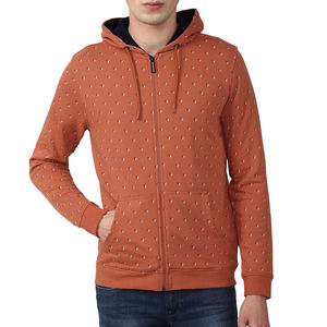 Sudaderas con cremallera para hombre Logotipo personalizado y tamaño Manga larga Cordón con capucha Manga larga con bolsillo con cremallera para adultos - Product Image 1