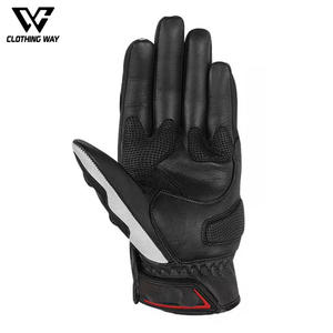 Guantes de Motociclismo Profesionales de Cuero para Hombre, Pantalla Táctil Completa, Impermeables, Transpirables, Cierre de Velcro - Product Image 6