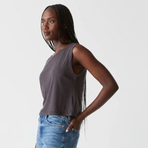 Haut court en coton décontracté pour femme-Tissu doux et respirant, idéal pour un usage quotidien et des tenues décontractées - Product Image 2