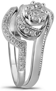 แหวนหมั้นเพชรแบบวงคู่ประดับฮิปฮอปทำจากเงิน925ของขวัญวันเกิดวันครบรอบวันแต่งงานชุดปาร์ตี้ - Product Image 4