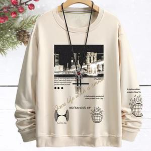 Suéter de punto con logotipo personalizado unisex, suéter de algodón con estampado de talla grande retro de gran tamaño para hombre, suministro ODM - Product Image 4