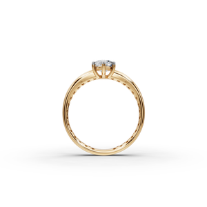 Anillo de Diamante Cultivado en Laboratorio con Corte Marquesa de 1 Quilate en Oro de 18K/14K, Joyería de Compromiso para Mujer, Elegante y Lujosa - Product Image 2