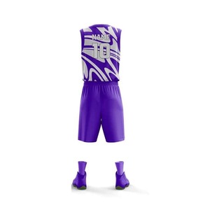 Camiseta de Baloncesto Reversible al por Mayor, Unisex, Estampada, de Secado Rápido, Transpirable, Ropa Deportiva de Poliéster - Product Image 4