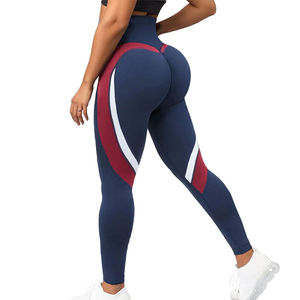 Leggings de sport pour femmes à la cheville, vente chaude, personnalisés, tissu respirant en élasthanne/nylon de haute qualité, taille haute, uni - Product Image 6