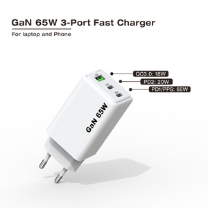 Cargador GaN de 65W con 3 Puertos, Cargador Rápido para iPhone, Samsung, Adaptador Universal USB C para Teléfono Móvil, Portátil, PD 65W, Cargador de Pared Tipo C - Product Image 4